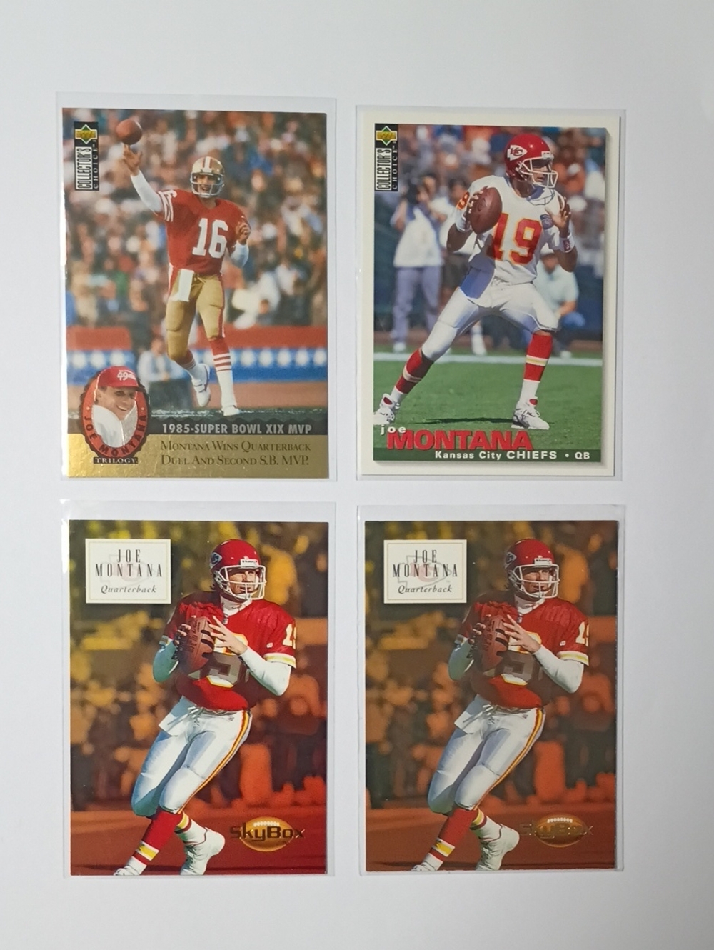Joe Montana Football Trading Card Set - Red/White